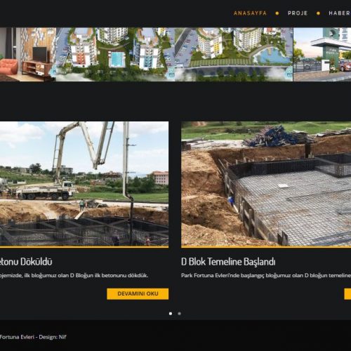 Parkfortuna.com Park Fortuna Evleri websitesi tamamlandı