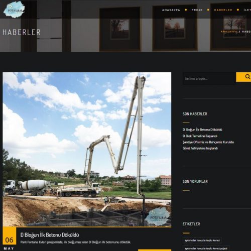 Parkfortuna.com Park Fortuna Evleri websitesi tamamlandı